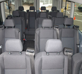 AK Limousine Sacramento Shuttle Van interior